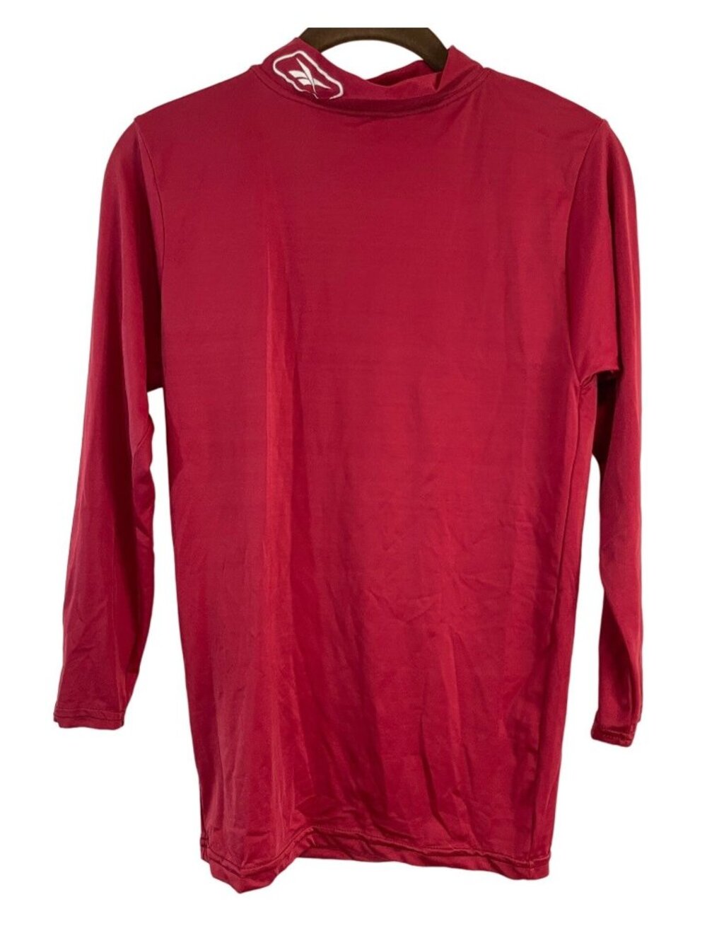 Reebok long sleeve shirt high collar exercise under team uniform red medium READ